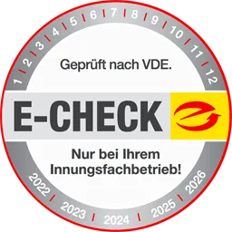 E-CHECK Plakette | geprüft nach VDE